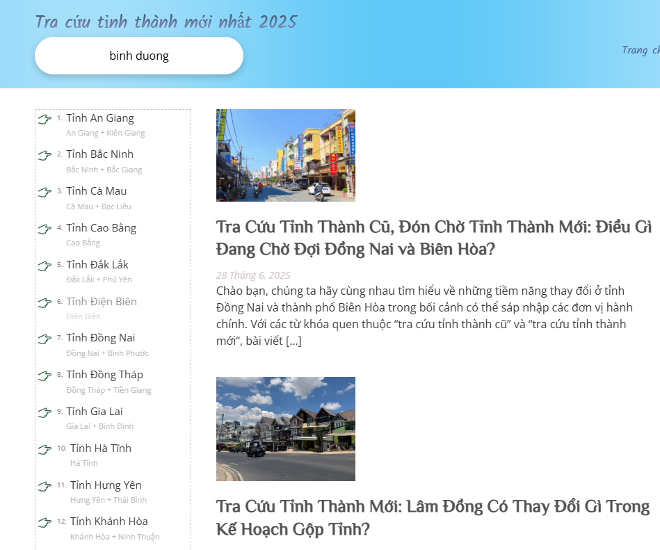 Trang Web thuvienhanhchinh.vn – Cổng Thông Tin Uy Tín Về Tra Cứu Tỉnh Thành Việt Nam Sau Sáp Nhập 2025